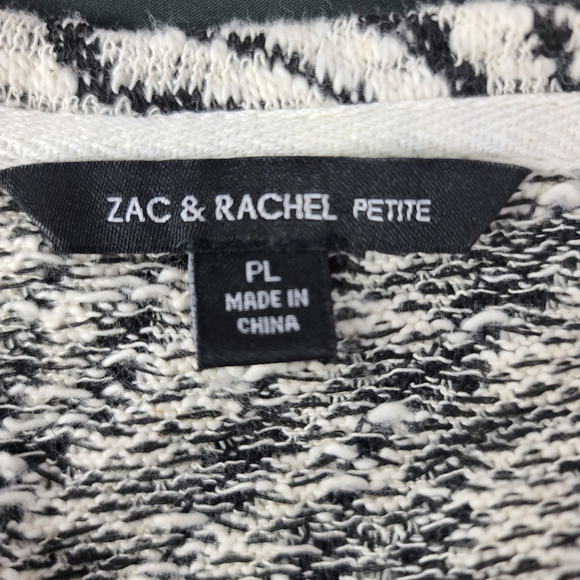 Zac & Rachel Black & Cream Knit Top. Long Sleeve Sz PL. - Picture 4 of 12